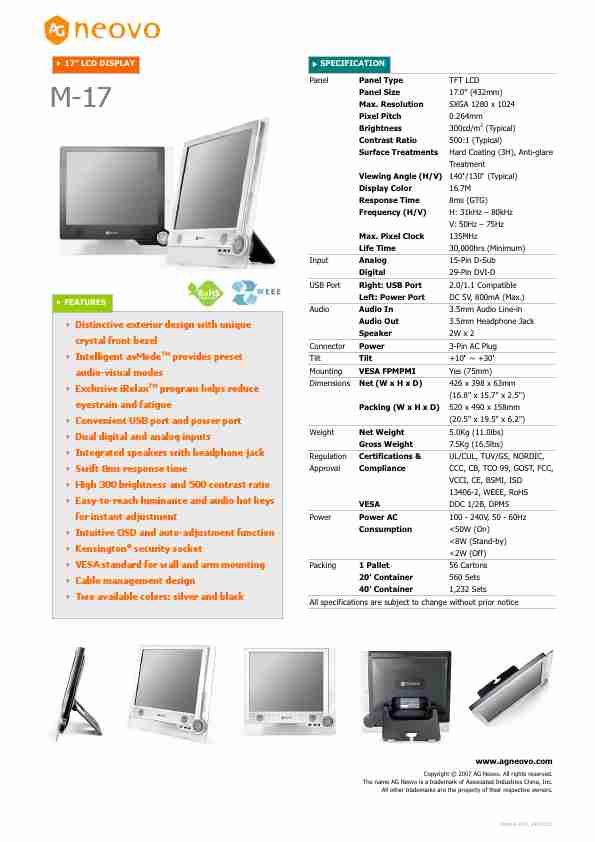 AG Neovo Computer Monitor M-17-page_pdf